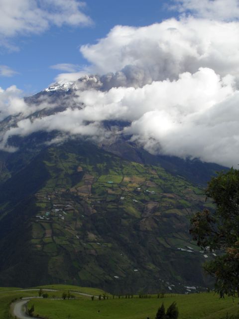 motorcycle volcano view