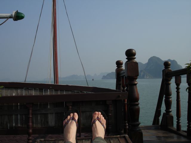 feet in halong bay