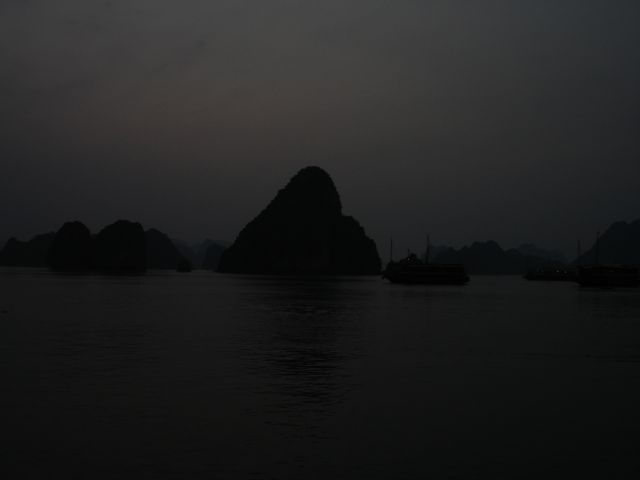 halong bay at night