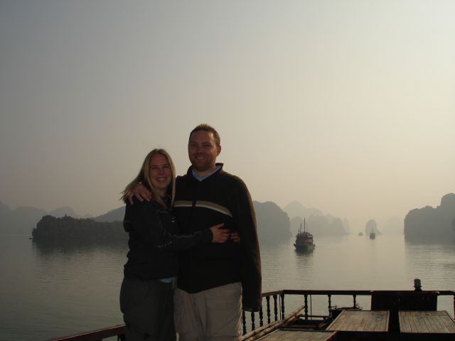 us in halong bay