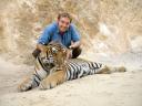 Steve with a Tiger